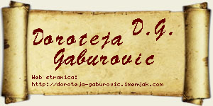 Doroteja Gaburović vizit kartica